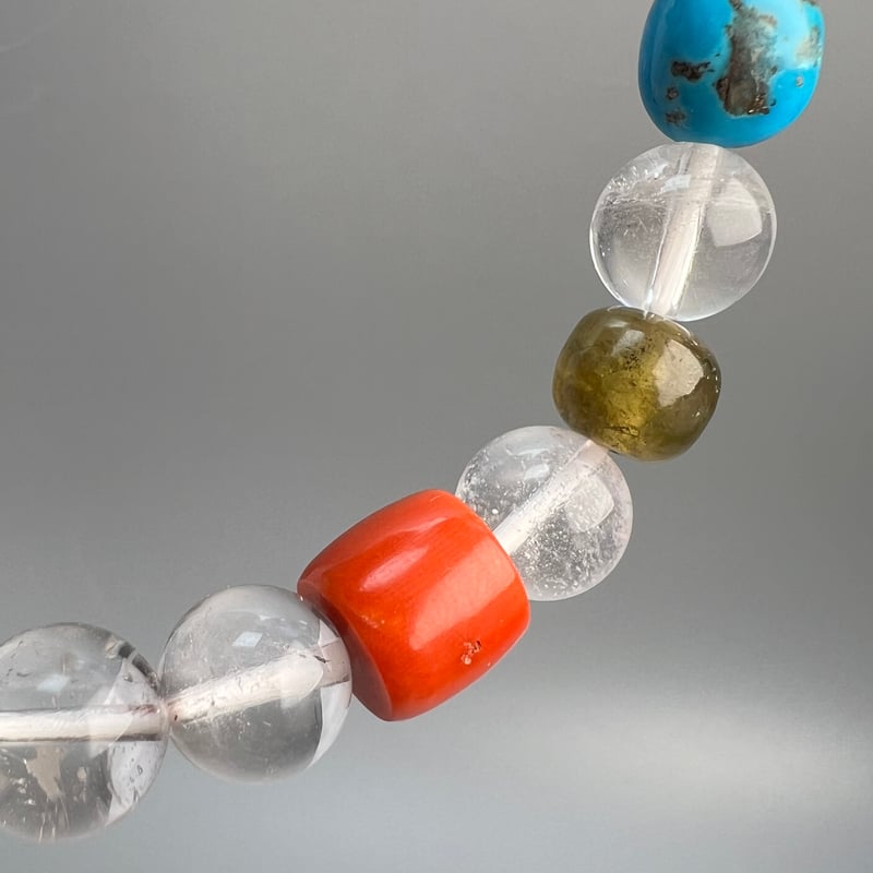 ブレスレット】アリゾナ産ターコイズ(天然色) アリゾナターコイズ18KYG