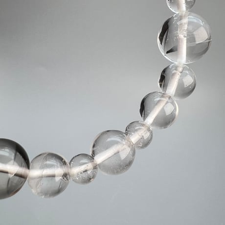 【アンナプルナ産】"手磨き加工"天然ヒマラヤ水晶ブレスレット/Annapurna Himalayan Quartz  Bracelet