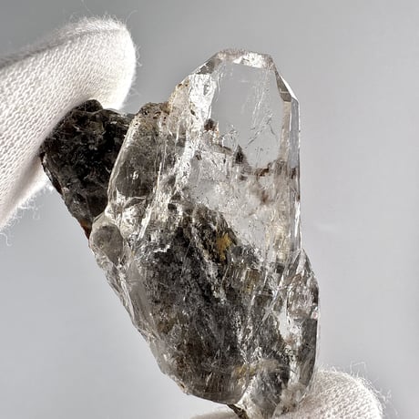 【ガネッシュヒマール産】マイカイン天然ヒマラヤ水晶 ミニポイント/Ganesh Himal Limonite in Himalayan Quartz Mini Point