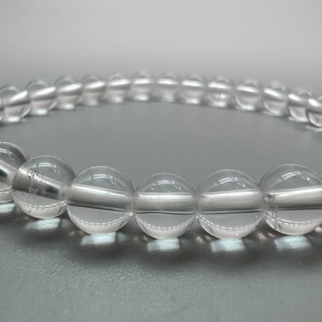 【ハイクオリティー】ガネッシュヒマール産天然ヒマラヤ水晶ブレスレット6mm内径15.5cm/High Quality Ganesh Himal Himalayan Quartz Bracelet
