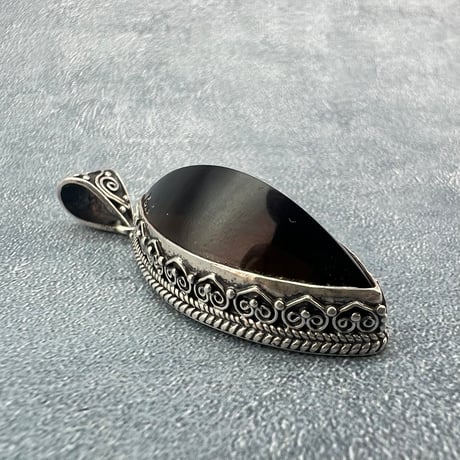 【ガウリシャンカール産】天然ヒマラヤスモーキークォーツ シルバー925ペンダントトップ/GauriShankar Smoky Quartz Silver925 Pendant Top