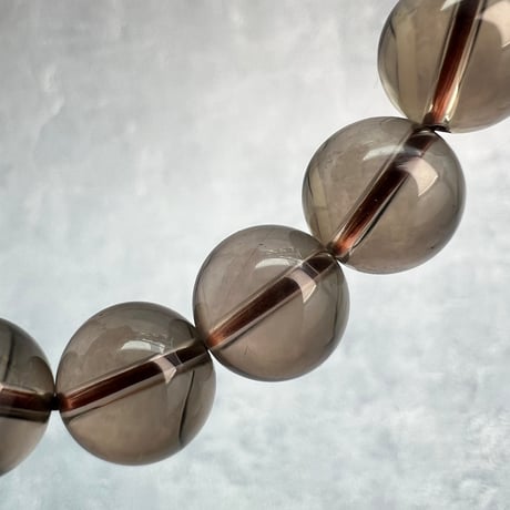 ハイクオリティ【ガウリシャンカール産】天然ヒマラヤスモーキークォーツブレスレット(10mm内径15cm)/Gaurishankar Himalayan Smoky Quartz Bracelet