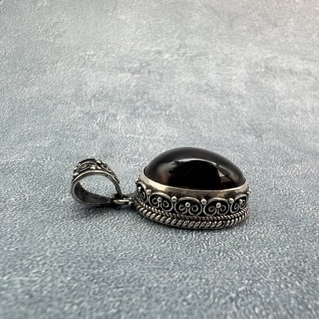 【ガウリシャンカール産】天然ヒマラヤスモーキークォーツ シルバー925ペンダントトップ/GauriShankar Smoky Quartz Silver925 Pendant Top