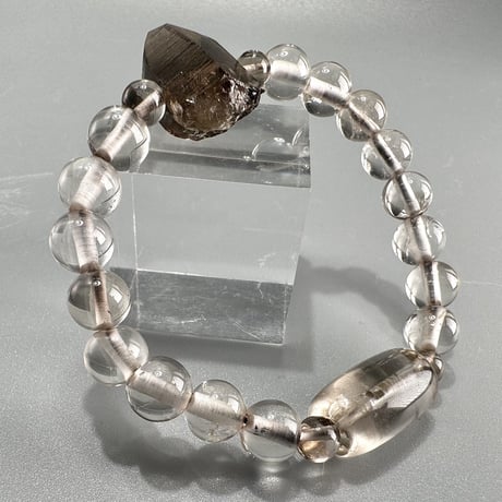 ガウリシャンカール産天然ヒマラヤスモーキークォーツ デザインブレスレット1️⃣ Gaurishankar SmokyQuartz Design Bracelet