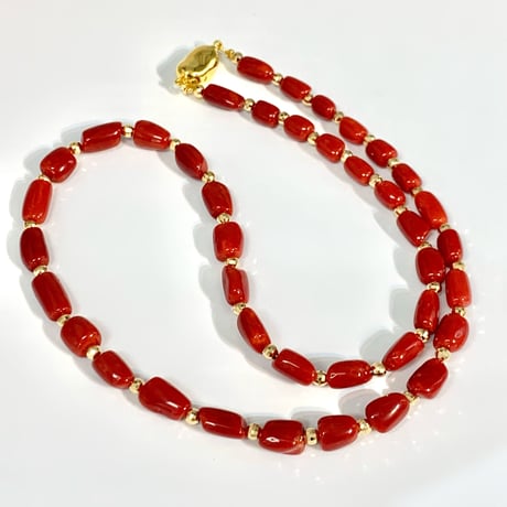 イタリア産赤珊瑚ネックレス🅰️/Red Coral Necklace
