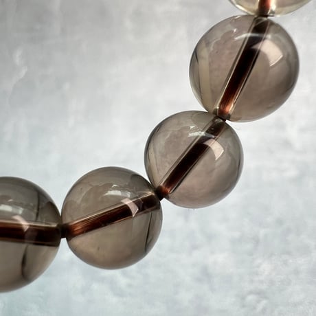 ハイクオリティ【ガウリシャンカール産】天然ヒマラヤスモーキークォーツブレスレット(10mm内径15cm)/Gaurishankar Himalayan Smoky Quartz Bracelet