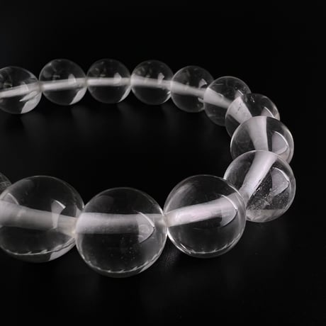 【アンナプルナ産】"手磨き加工"天然ヒマラヤ水晶ブレスレット12mm内径16.8cm/Annapurna Himalayan Quartz  Bracelet