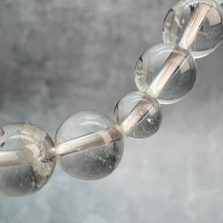 【ガネッシュヒマール産】"手磨き"天然ヒマラヤ水晶ブレスレット/Ganesh Himal Himalayan Quartz Bracelet