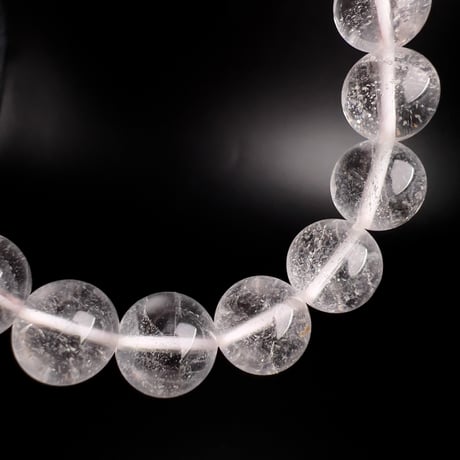 【アンナプルナ産】"手磨き加工"天然ヒマラヤ水晶ブレスレット②10mm内径16cm/Annapurna Himalayan Quartz  Bracelet