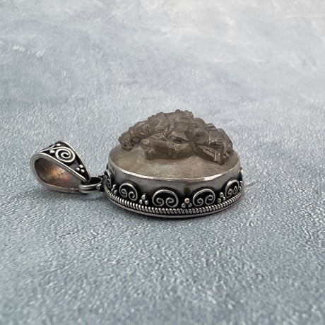 【ガウリシャンカール産】天然ヒマラヤスモーキークォーツ"ガネーシャ様"ペンダントトップ①/Gaurishankar Himalayan Smoky Quartz "Ganesha" pendant