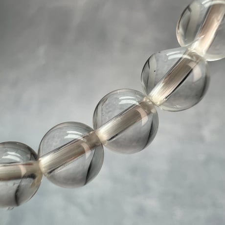 【ガネッシュヒマール産】天然ヒマラヤ水晶ブレスレット6mm内径18cm/Ganesh Himal Himalayan Quartz Bracelet