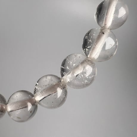 【カイラス産】"手磨き加工"天然ヒマラヤ水晶ブレスレット(5~7mm内径16cm)/Kailash Himalayan Quartz Bracelet
