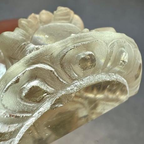 【ガウリシャンカール産】天然ヒマラヤレモンスモーキークォーツ "ガネーシャ"仏像/Gaurishankar Himalayan Lemon Smoky "Ganesha"Statue