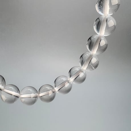 【ハイクオリティー】ガネッシュヒマール産天然ヒマラヤ水晶ブレスレット8mm内径17cm/High Quality Ganesh Himal Himalayan Quartz Bracelet