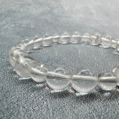 【ガネッシュヒマール産】"手磨き"天然ヒマラヤ水晶ブレスレット/Ganesh Himal Himalayan Quartz Bracelet