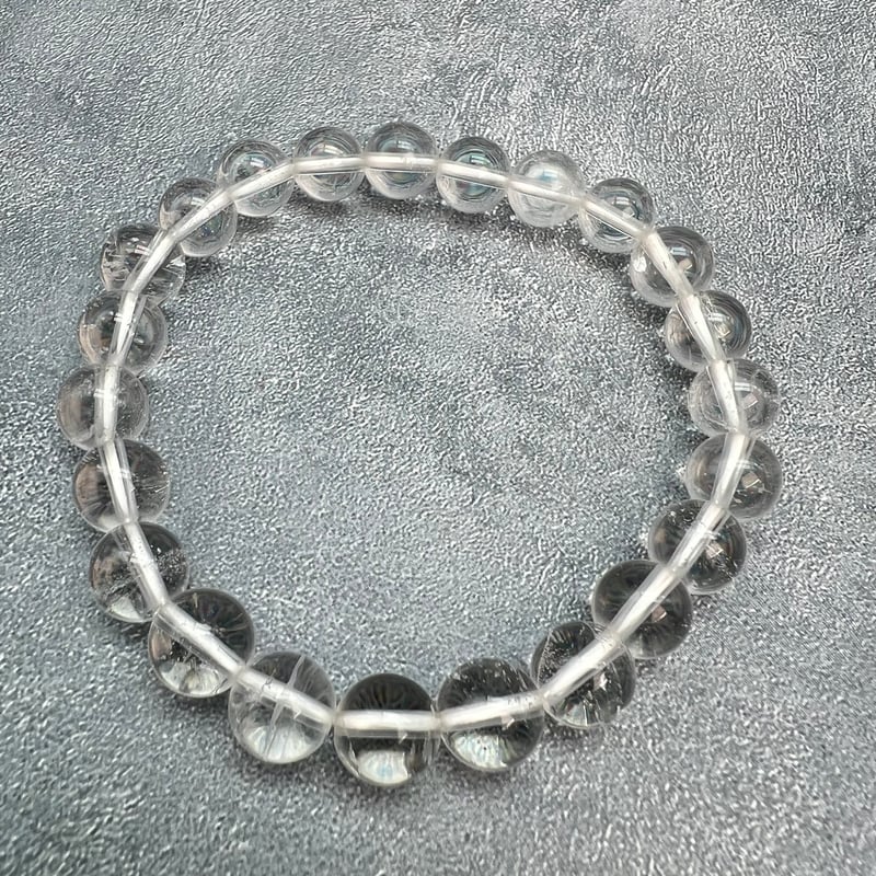 セラピーストーン　伊勢浄化　ガネッシュヒマール水晶8mmブレスレット ガネッシュヒマール産】天然ヒマラヤ水晶ブレスレット8mm内径