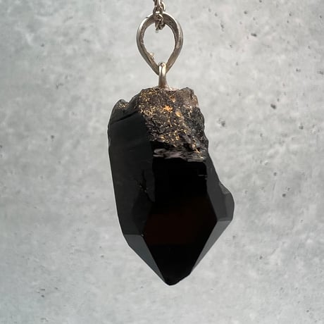 【ガウリシャンカール産】天然ヒマラヤスモーキークォーツ バチカン付きペンダントトップ/Gaurishankar HimalayanSmoky Silver925 pendant top