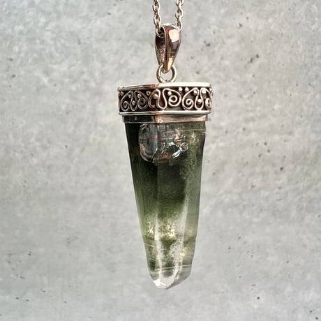 【ガネッシュヒマール産】天然ヒマラヤ水晶 シルバー925ペンダントトップ/Ganesh Himal Himalayan Quartz S/V925 Pendant Top