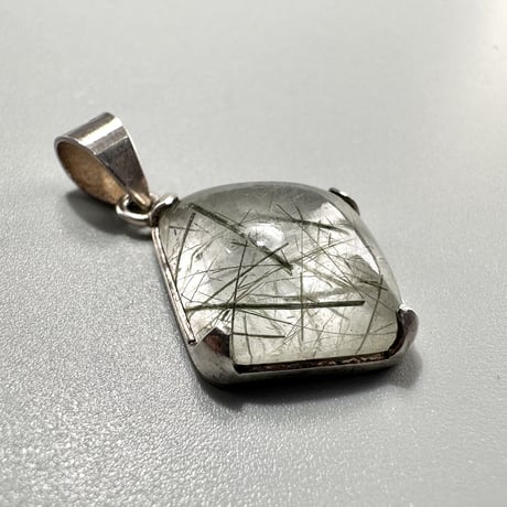 【ガネッシュヒマール産】アクチノライトイン天然ヒマラヤ水晶シルバー925ペンダントトップ② / Ganesh Himal Actinolite in Himalayan Quartz