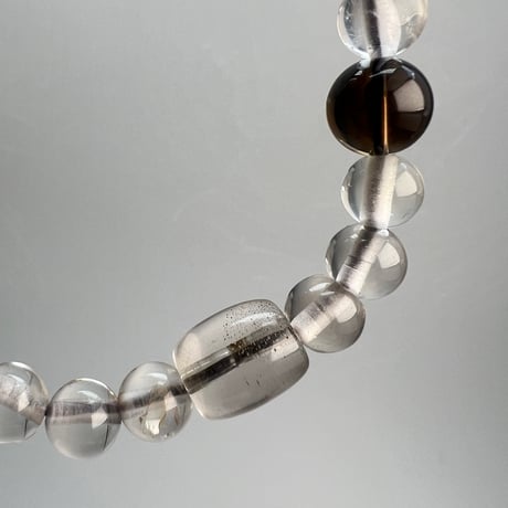【デザインブレスレット】ガウリシャンカール産天然ヒマラヤスモーキークォーツ/Gaurishankar Smoky Quartz Design Bracelet