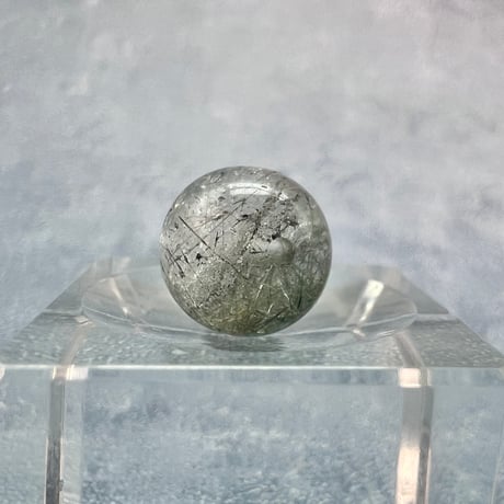 【ガネッシュヒマール産】アクチノライトイン天然ヒマラヤ水晶ビーズ⑭/Ganesh Himal Actinolite in Himalayan Quartz beads
