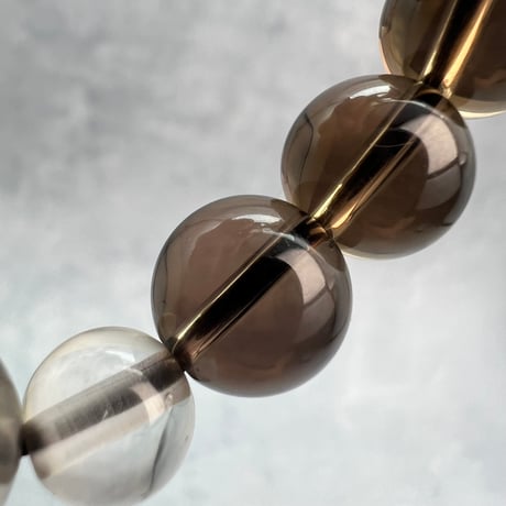 【デザインブレスレット】ガウリシャンカール産天然ヒマラヤスモーキークォーツ/Gaurishankar SmokyQuartz Design Bracelet