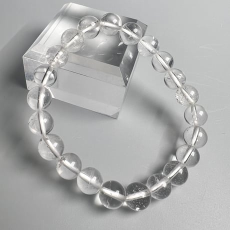 【ガネッシュヒマール産】天然ヒマラヤ水晶ブレスレット8mm内径15cm/Ganesh Himal Himalayan Quartz Bracelet