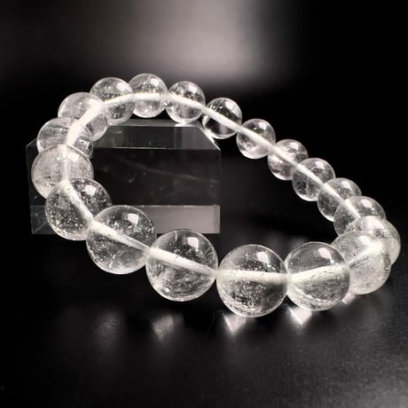 【アンナプルナ産】"手磨き加工"天然ヒマラヤ水晶ブレスレット②10mm内径16cm/Annapurna Himalayan Quartz  Bracelet