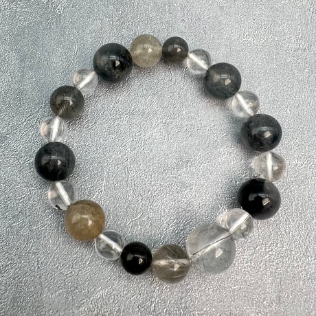 【デザインブレスレット】ガネッシュヒマール×カイラス天然ヒマラヤ水晶デザインブレスレット/Ganesh Himal×Kailash Himalayan Quartz Design Bracelet