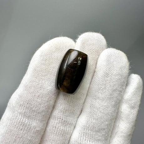 ネパール産ドラバイトトルマリン"手磨き加工"樽型ビーズ/Nepal Dravite Tourmaline Barrel Shaped Beads