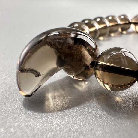 ガウリシャンカール産天然ヒマラヤスモーキークォーツデザインブレスレット/Gaurishankar Himalayan Smoky Quartz Bracelet