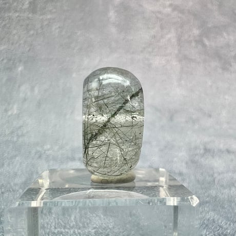 【ガネッシュヒマール産】アクチノライトイン天然ヒマラヤ水晶 タイヤ型ビーズ③/Ganesh Himal Actinolite in Himalayan Quartz Tire beads