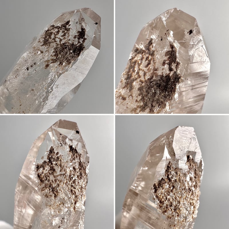 GaneshHimal細身 湾曲ありポイント ガネッシュヒマール産 天然ヒマラヤ水晶ミニポイント