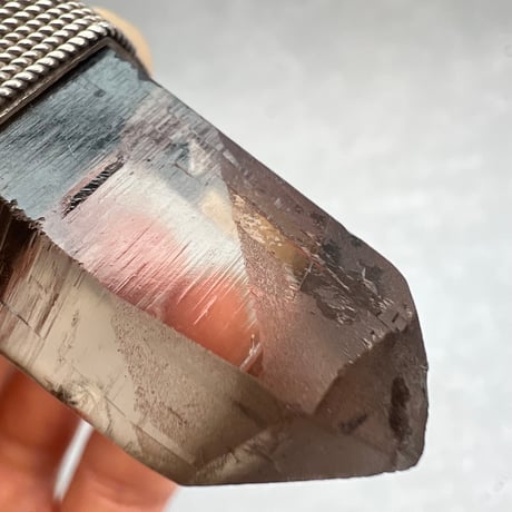 【ガウリシャンカール産】天然ヒマラヤスモーキークォーツ シルバー925ペンダントトップ/GauriShankar Himalayan Smoky Quartz S/V925Pendant Top
