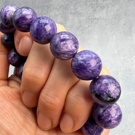チャロアイトブレスレット14mm内径17cm/Charoite Bracelet