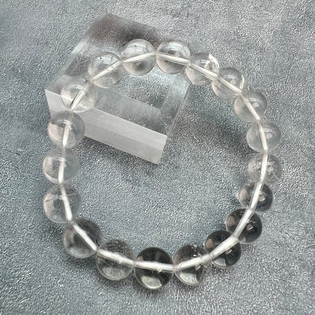 【ガネッシュヒマール産】天然ヒマラヤ水晶ブレスレット10mm内径16cm/Ganesh Himal Himalayan Quartz Bracelet