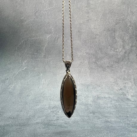 【ガウリシャンカール産】天然ヒマラヤスモーキークォーツ シルバー925ペンダントトップ/GauriShankar Smoky Quartz Silver925 Pendant Top