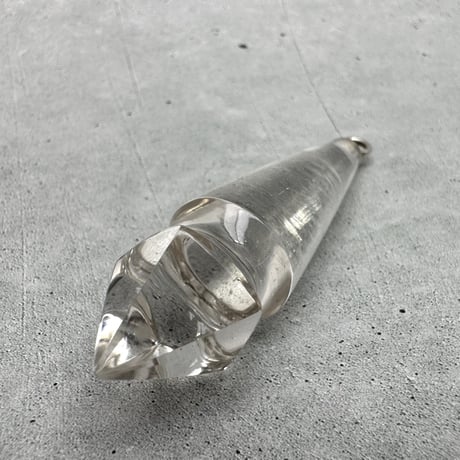 【ガネッシュヒマール産】天然ヒマラヤ水晶"手磨き加工"ペンデュラム(カット)/Ganesh Himal Himalayan Quartz Pendulum(Cut)