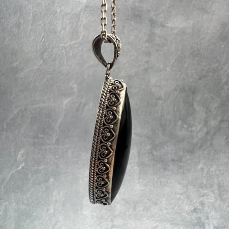 【ガウリシャンカール産】天然ヒマラヤスモーキークォーツ シルバー925ペンダントトップ/GauriShankar Smoky Quartz Silver925 Pendant Top