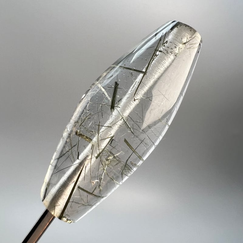 ガネッシュヒマール ラパ産 アクチノライトインクオーツリング 6〜7号