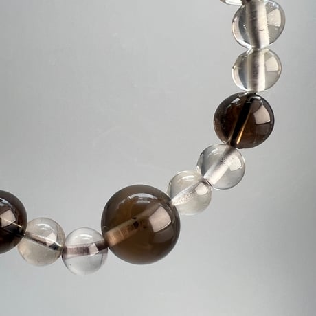 【デザインブレスレット】ガウリシャンカール産天然ヒマラヤスモーキークォーツ/Gaurishankar Smoky Quartz Design Bracelet