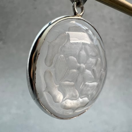 【ガネッシュヒマール産】天然ヒマラヤ水晶"蓮の花"シルバー925ペンダントトップ①/Ganesh Himal Himalayan Quartz "Lotus "S/V925 Pendant top