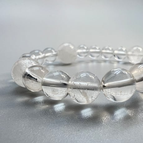 【デザインブレスレット】"手磨き加工"カイラス産天然ヒマラヤ水晶/Kailash Himalayan Quartz Design Bracelet