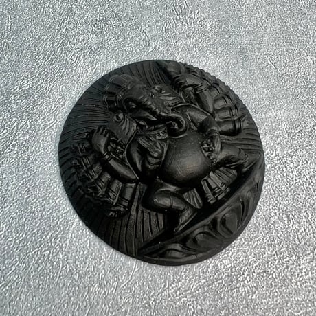 【Himalayan Saligram/Ammonite 】"Ganesha" Statue/ヒマラヤ サリグラム/アンモナイト "ガネーシャ"像