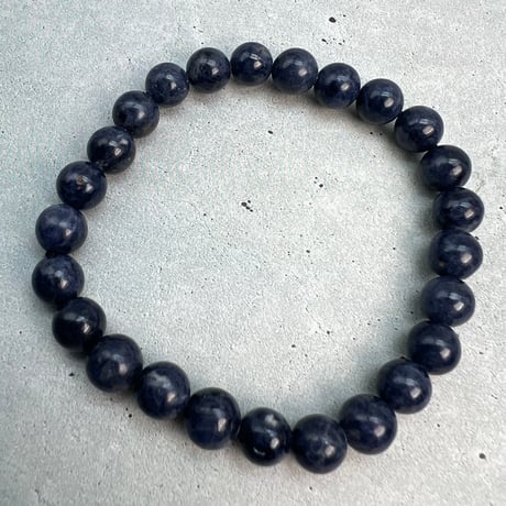 【天然サファイア】ブレスレット(7mm/内径15cm)①/Sapphire Bracelet