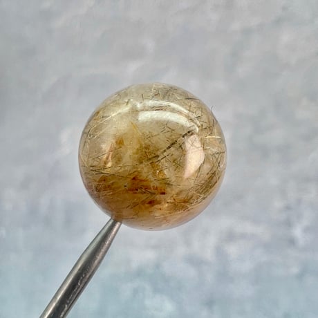 【ガネッシュヒマール産】アクチノライトイン天然ヒマラヤ水晶ビーズ④/Ganesh Himal Actinolite in Himalayan Quartz beads