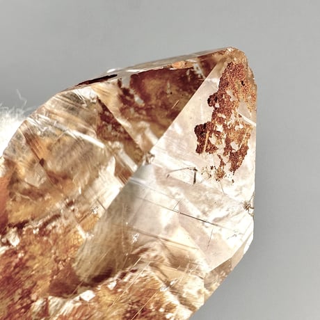 【ガネッシュヒマール産】リモナイトイン天然ヒマラヤ水晶ミニポイント⑥/Ganesh Himal Limonite in Himalayan Quartz Mini Point