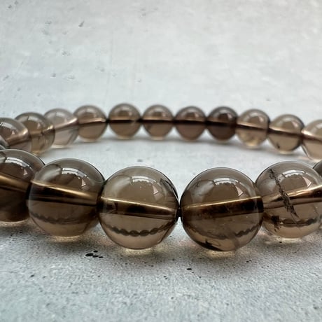 【ガウリシャンカール産】天然ヒマラヤスモーキークォーツブレスレット9mm内径18/Gaurishankar Himalayan Smoky Quartz Bracelet