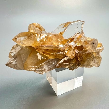 【ガネッシュヒマール産】リモナイトインヒマラヤ水晶クラスター/Ganesh Himal Limonite in Himalayan Quartz Cluster