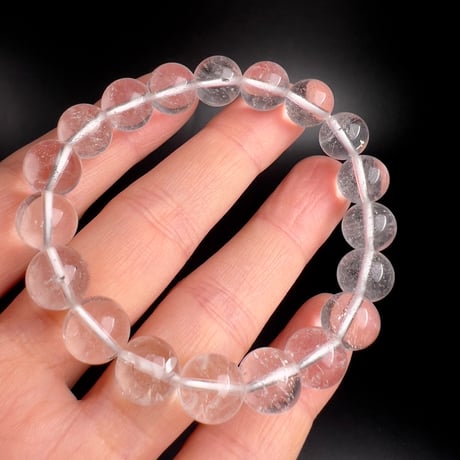 【アンナプルナ産】"手磨き加工"天然ヒマラヤ水晶ブレスレット④10mm内径16cm/Annapurna Himalayan Quartz  Bracelet